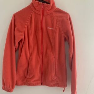 Coral pink Columbia zip up jacket